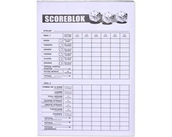 2x Scoreblok Yahtzee - inclusief 12 dobbelstenen - dobbelspel
