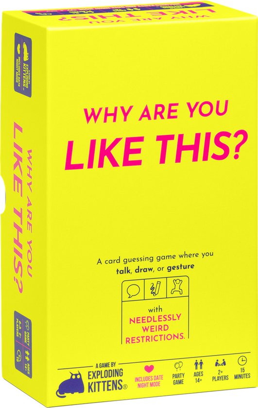 Why Are You Like This? - Hilarisch Engelstalig Partyspel - Speel met 2 Personen of in Teams - Vanaf 14 jaar - Exploding Kittens