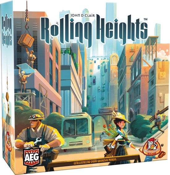 White Goblin Games - Rolling Heights - familiespel - 1 tot 4 spelers - 60 minuten - Vanaf 10 jaar - 3D bouwspel
