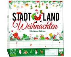 Dailygoods- Kerstspel 20 Vellen - Bordspellen - Feestspel voor Kerstmis - Familiespelletjes - Categorieën 21 - A4 formaat - Bordspel