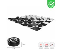Ubergames - XL Damspel - Tactisch Bordspel - 25 cm stenen - UV-Beschermd PVC - Zonder Bord - Klasse en Geweldig