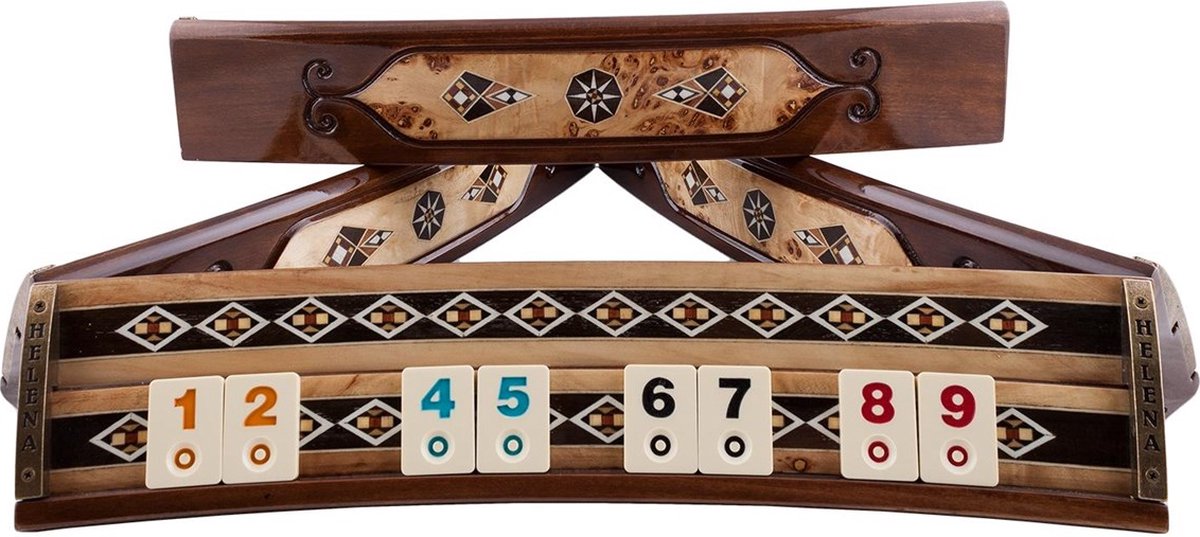 Rummy Speelset Handgemaakte Ovale - Rummi - Bordspel - Okey Takimi - Okey - Luxe uitgave