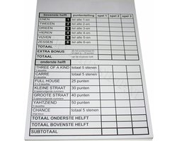 Grootletter Yahtzee