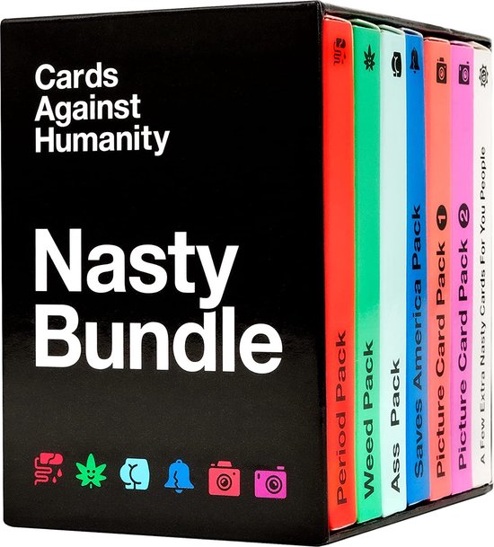 Cards Against Humanity Nasty Bundle 6 Themed Packs + 10 All-new Cards