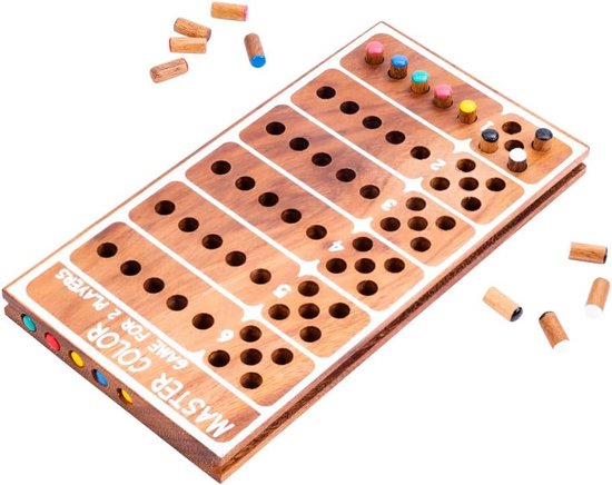 Master Color – Houten Strategiespel – Kleurcode Raadspel – Logisch Denkspel – 2 Spelers – Acaciahout – Engelhart