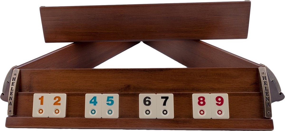 Handgemaakte rummy speelset - Okey - 100% Hout - Luxe uitgave - Inclusief tas - Rummi - Bordspel - Okey Takimi