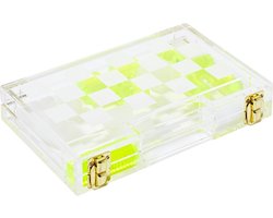 Sunnylife - Games Lucite Travel Chess & Checkers - Acrylaat Kunststof - Multicolor