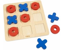 VIGA Boter-Kaas-en-Eieren Bordspel - Houten Spel voor Peuters en Kleuters - Afmetingen 22x0,9 cm - Educatief en Leuk Spel voor Thuis