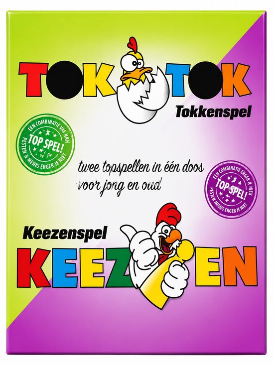 TokTok en Keezenspel - 2 topspellen in 1 doos met speelkaarten
