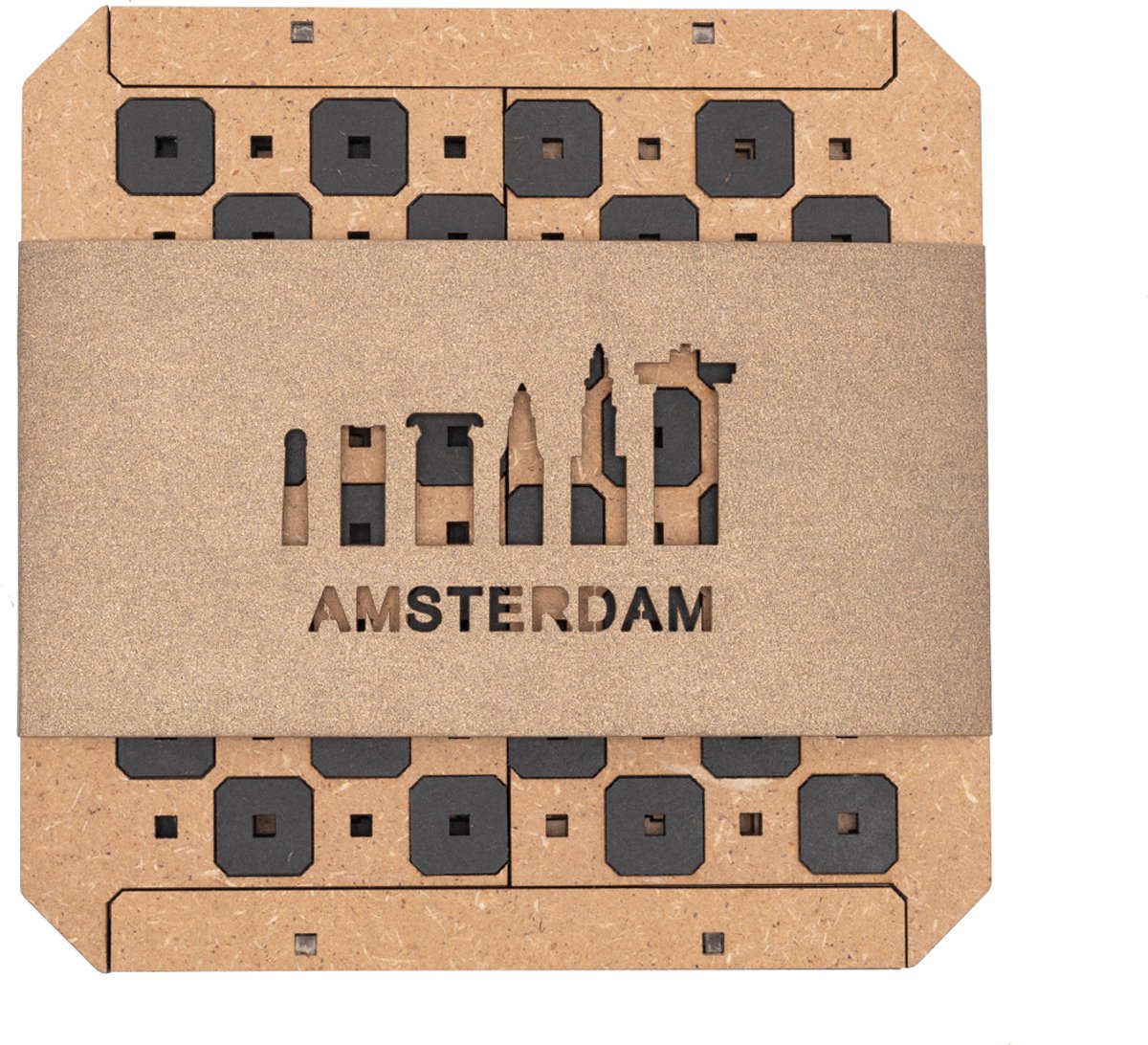 Meuq Design schaakset Amsterdam - luxe schaakspel met stukken - Hout