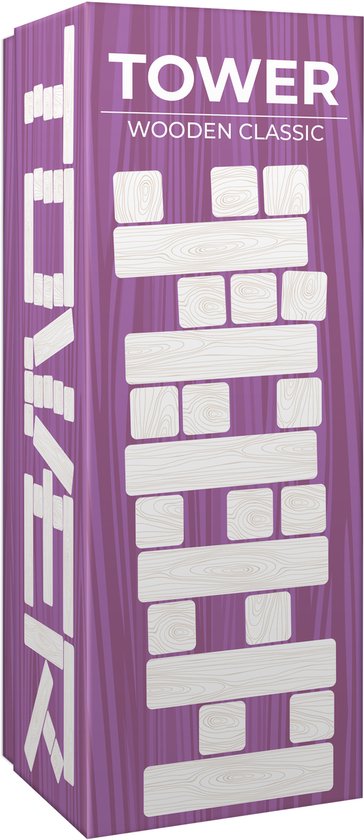 Tactic Wiebeltoren – Bordspel – Classic Games – Houten Stapelspel – 48 Blokken – Vanaf 7 jaar