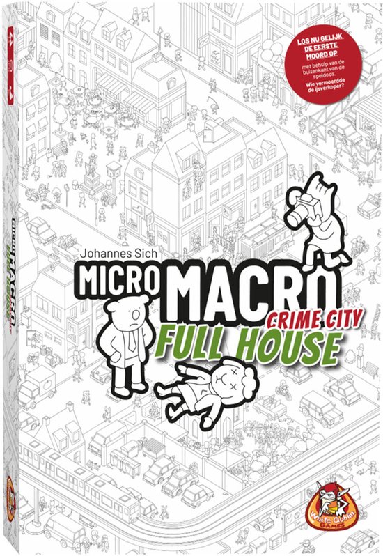 White Goblin Games - MicroMacro: Crime City – Full House - Coöperatiefspel - 1 tot 4 spelers - Samenwerken - los nu 16 misdaden op - Vanaf 10 jaar