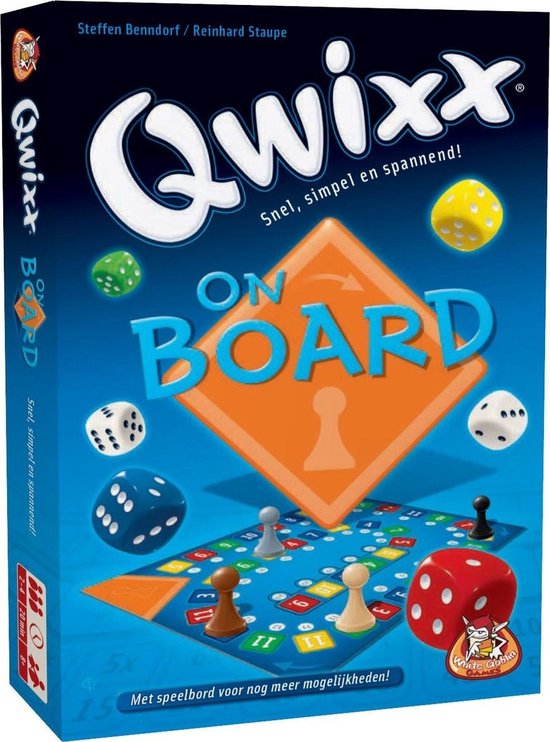 White Goblin Games - Qwixx On Board - Dobbelspel - 2 tot 4 spelers - Variant van Qwixx - Vanaf 8 jaar - Qwixx met een speelbord