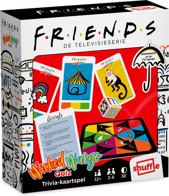 Friends - Wicked Wango Quiz - Friends tv serie - Bamboozled - Gezelschapsspel - Bordspel - Kaartspel - Trivia