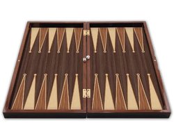 Backgammon/Tavla – behendigheidsspel – 2 spelers – dobbelstenen – 24 driehoeken speelbord