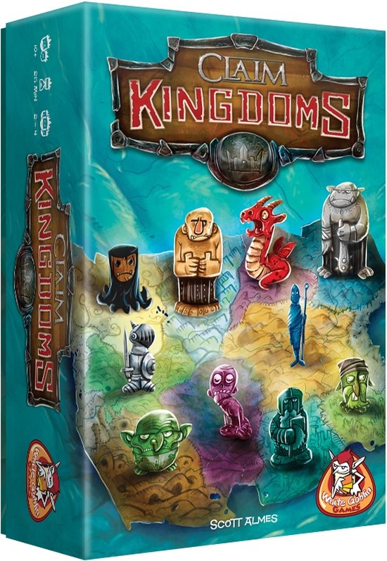 White Goblin Games - Claim Kingdoms - familiespel - 2 tot 4 spelers - 30 minuten - Vanaf 8 jaar