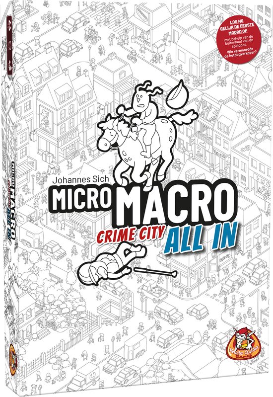 All-in — White Goblin Games - Coöperatiefspel - 1 tot 4 spelers - Samenwerken - los nu 16 misdaden op - Vanaf 10 jaar - MicroMacro: Crime City