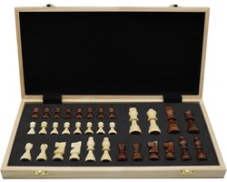 Schaakstenen - Opvouwbaar Houten Schaakbord - 30x30 cm - Duurzaam Spel voor Kinderen en Volwassenen