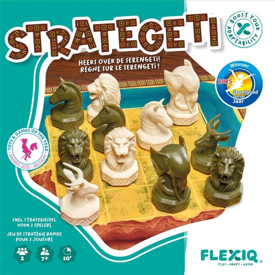 SnelShoppen - FlexIQ Strategeti Bordspel voor 2 Spelers - Strategisch Spel vanaf 7 Jaar - Speelduur 10 Minuten - Nederlands en Frans