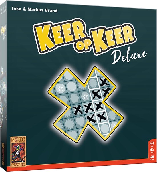 999 Games - Keer op Keer - Deluxe - Dobbelspel - Inclusief luxe dobbelbak, uitwisbare tableaus en meer extra's - Spelen tot 6 personen - Ook voor kleurenblinden