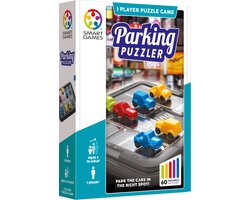 SmartGames Parking Puzzler - Magnetisch Denkspel & Breinbreker - 60 Uitdagende Opdrachten - Compact Reisspel - Vanaf 6 Jaar tot Volwassen - Auto's Parkeren