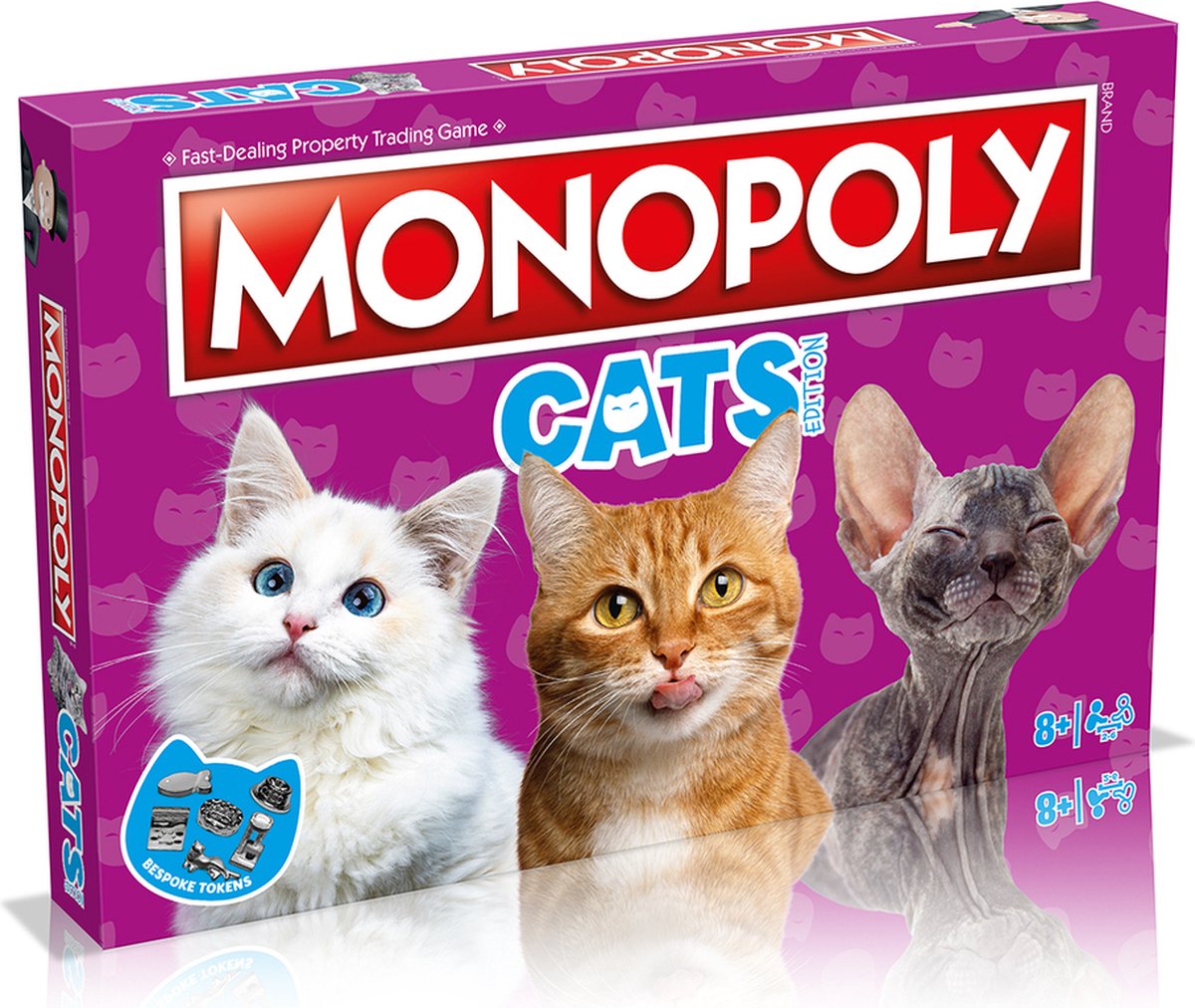 Winning Moves Monopoly Cats Edition - Engelstalig bordspel