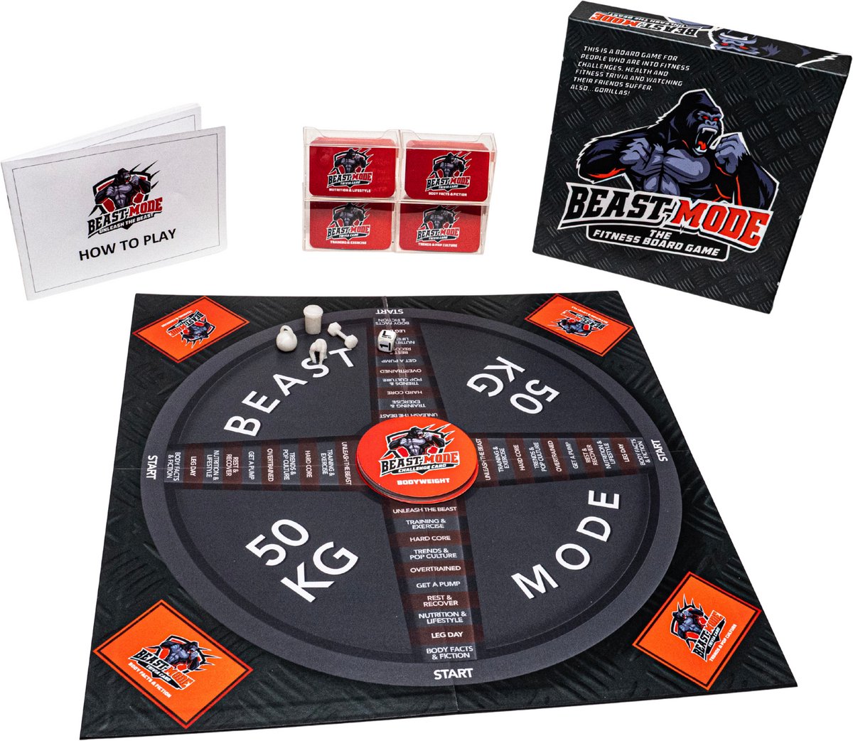 Beast Mode: The Fitness Board Game (English Only) - Fitness Bordspel - CrossFit - Personal Trainers - Thuis Spelen - Educatief - Gezelschapsspel