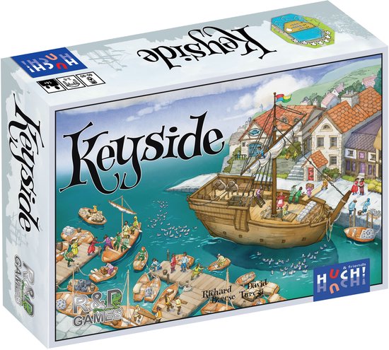 HUCH! bordspel Keyside strategie en dobbelstenen voor 1-4 spelers.