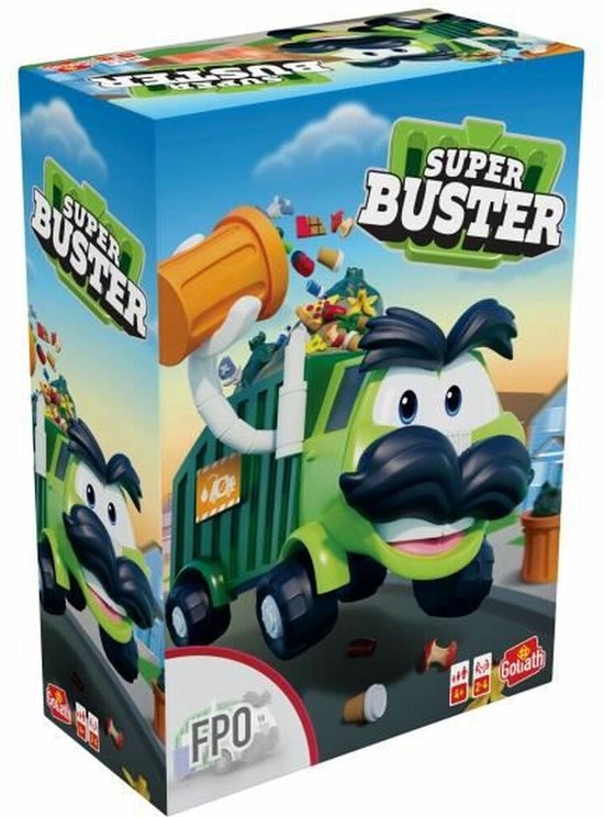 Bordspel Goliath Super Buster - Vuilniswagen spel - Party spel - 2-4 spelers