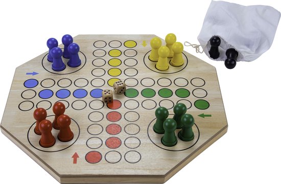 Longfield Ludo jumbo bordspel in colorbox 50x50x3 cm