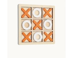 Tic-Tac-Toe - Bordspel - Interactief Logisch & Strategisch Plezier - Houten Puzzelspeelgoed - voor kinderen - Drie-in-een-rij - Puzzelspeelgoed - voor op reis - perfect als cadeau