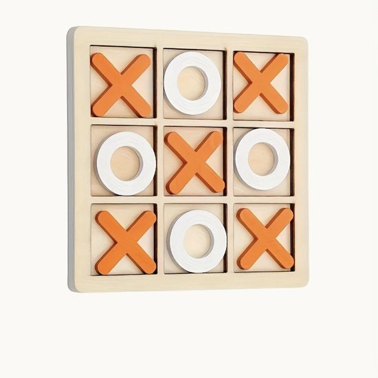 Tic-Tac-Toe - Bordspel - Interactief Logisch & Strategisch Plezier - Houten Puzzelspeelgoed - voor kinderen - Drie-in-een-rij - Puzzelspeelgoed - voor op reis - perfect als cadeau
