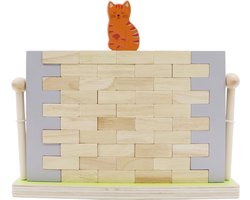 Lobbes houten balansspel blokken muur 44-delig kinderspel.