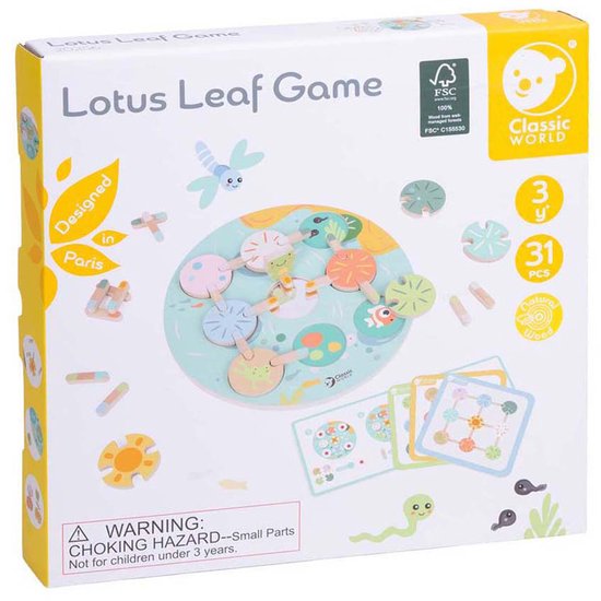 Classic World houten bordspel waterlelie educatief speelgoed.