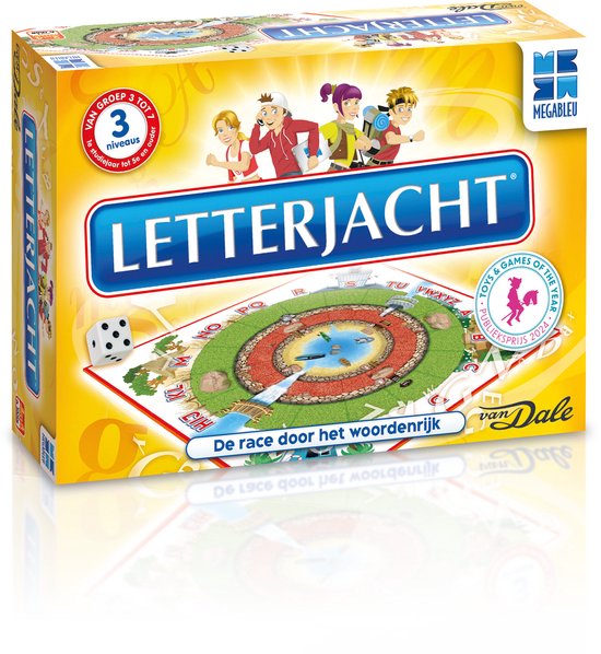 Megableu Letterjacht - Educatief Taalspel voor Kinderen - Woordspel in samenwerking met Van Dale - Vanaf 6 Jaar - Bekroond Bordspel
