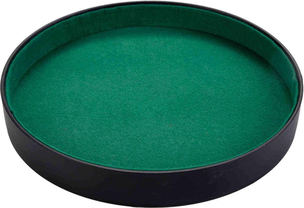 Pokerpiste 26 cm - Imitatie Leer - Ingelegd Groen Vilt - Poker & Dobbel Accessoire - Engelhart