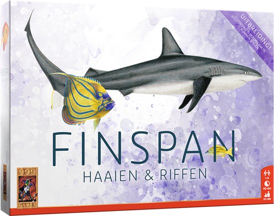 999 Games - Finspan uitbreiding: Haaien en Riffen - met veel nieuwe vissoorten - voor meer diepgang en variatie