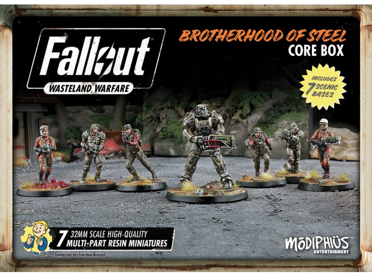 Brotherhood of Steel Core Box — Fallout: Wasteland Warfare - Modiphius Entertainment - Ongeschilderd - Uitbreiding