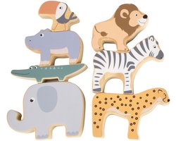 Small Foot - Houten Safaridieren Balansspel, 7dlg.