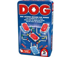 Schmidt® - Bordspel - Reisspel DOG® - Bring-Mich-Mit-spel in metalen box - Klassiek strategiespel - 2-4 spelers