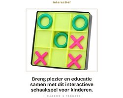 Bordspel OX Schaakinteractie - Interactief Spel - Kinderen - Vrije Tijd - Speelgoed - Hoogwaardig Plastic 10x10cm - Schaakspel