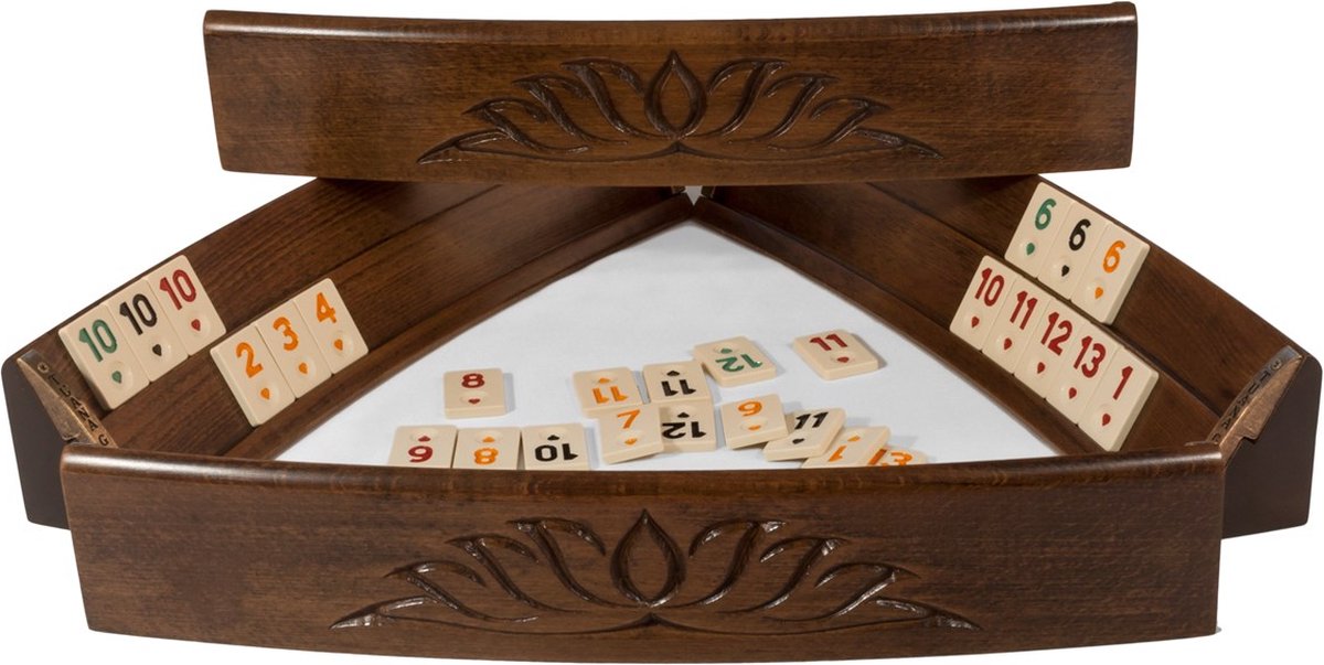 Rummy Speelset Handgemaakte Ovale - Inclusief Tas - Rummi - Bordspel - Okey Takimi - Okey