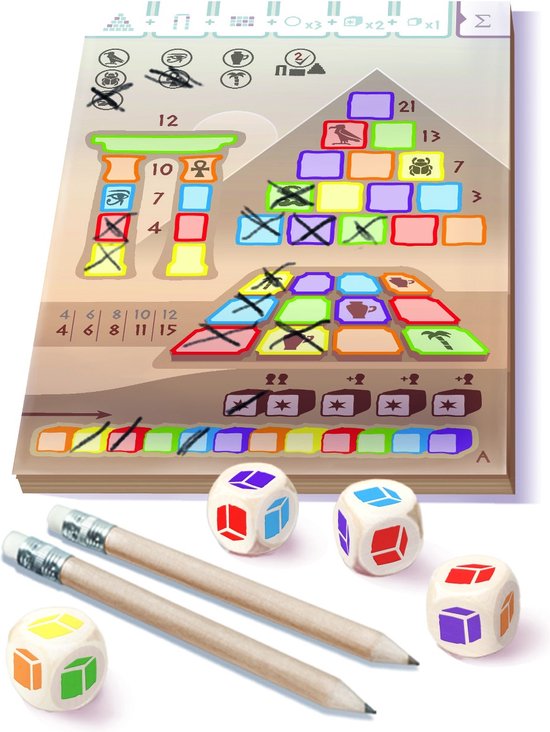White Goblin Games - Anubixx - Dobbelspel - 2 tot 5 spelers - Toegankelijk spel - Vanaf 8 jaar - Leuk cadeautje