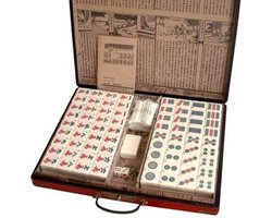 TA-HWA Mahjong spel L - Large formaat Mahjong Stenen in Luxe Koffer