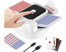 Seth Select Automatische Kaartenschudmachine – USB Oplaadbaar voor 2 Kaartspellen – Elektrische Kaartenschudder voor UNO, Poker, Bridge en Speelkaarten – Compact en Geluidsarm