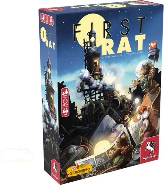 FIRST RAT NL - GERONIMO GAMES - STRATEGISCH SPEL - VANAF 10 JAAR - VAN 1 TOT 5 SPELERS
