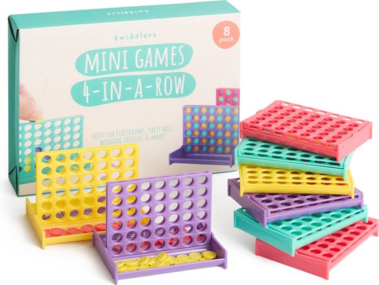 The Twiddlers – Mini 4 Op Een Rij Spellen – Kleine Bordspellen voor Kinderen