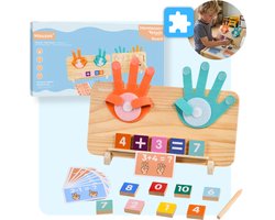 Mauzek® Dubbelzijdig Rekenbord - Montessori speelgoed - Rekenen - Houten Speelgoed - Schrijven - Getallen - Cijfers leren - Educatief speelgoed - Sensorisch speelgoed - Peuter speelgoed - Jongens - Meisjes - Kind - 3 jaar - 4 jaar - 5 jaar - 6 jaar