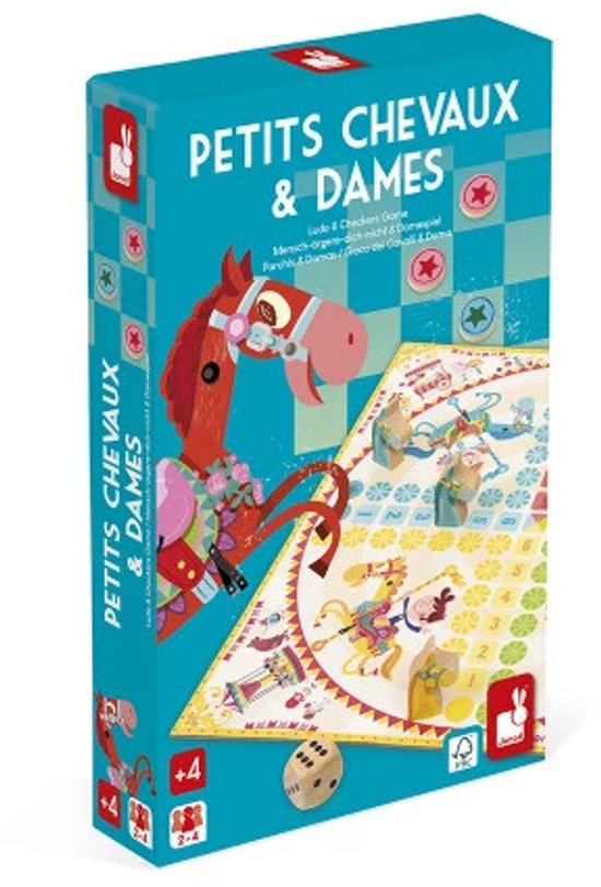 Janod - Spel - Ludo en dammen