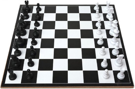 Reisspellen/bordspellen 2-in-1 set van schaken en erger je niet 35 x 30 cm